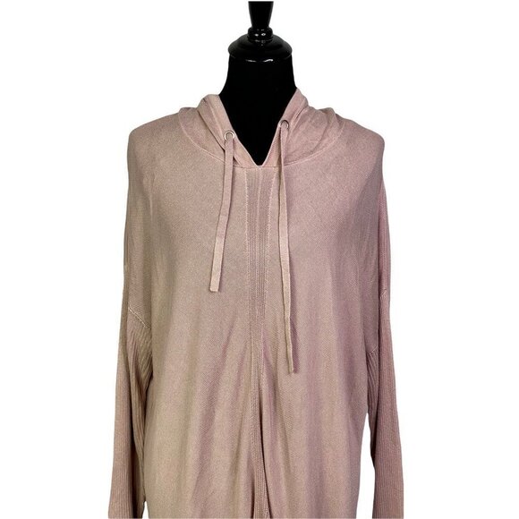 Stitchdrop Womens Pullover Tunic‎ Hoodie Pink Long Sleeve Drawstring L New - Picture 4 of 7